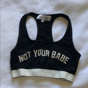Not your babe crop top